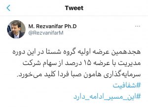 هجدهمین عرضه اولیه گروه شستا با عرضه 15 درصد از سهام شرکت سرمایه گذاری هامون صبا 