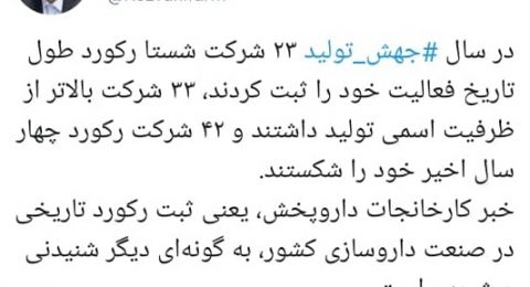 محمد رضوانی‌فر : خبر کارخانجات داروپخش، یعنی ثبت رکورد تاریخی در صنعت داروسازی کشور